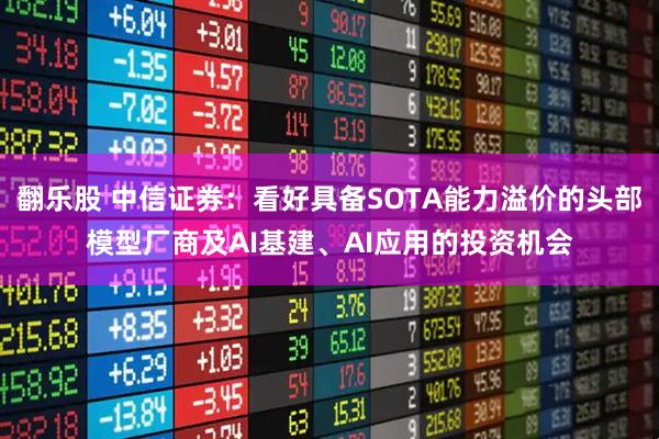 翻乐股 中信证券：看好具备SOTA能力溢价的头部模型厂商及AI基建、AI应用的投资机会